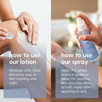 Unscented Magnesium Lotion & Spray for Sleep, Suitable for Sensitive Skin, Helps with Muscle Relaxation, Soothes Tired Legs & Foot Aches and Supports Restful Nights, 8 & 12 fl oz by M3