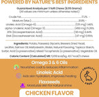 Omega 3 Fish Oil for Dogs - 180 Soft Chews for Itch Relief, Shedding & Hot Spots - Skin and Coat Supplement - Salmon Oil, EPA & DHA - Allergy Chews - Made in USA - Chew + Heal