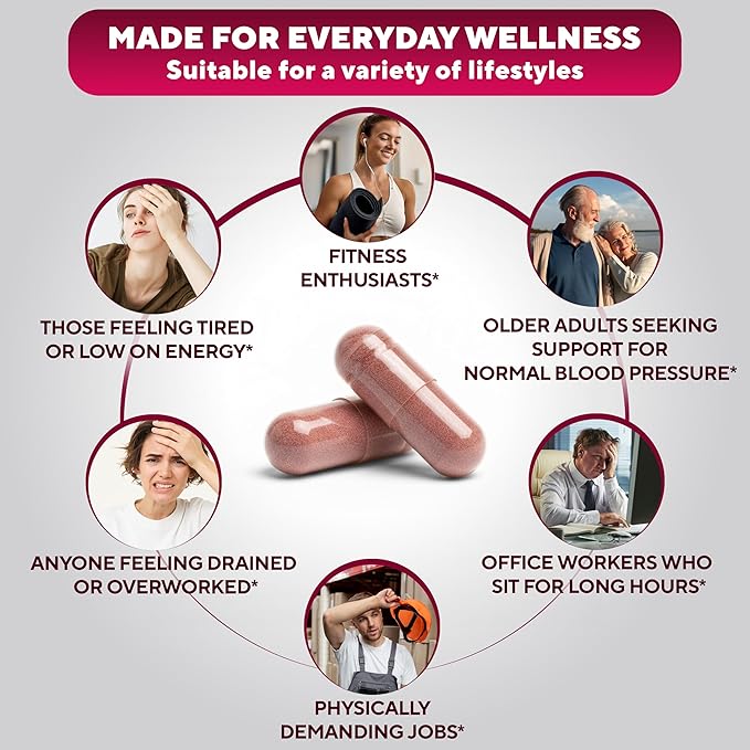 VitaUp Beet Root Capsules - USA Made Beetroot Supplement for Normal Circulation, Nitric Oxide & Heart Support - 5-in-1 Beets with Grape Seed, Garlic Extract, Hawthorn Berry, Olive Leaf - 90 Vegan Caps