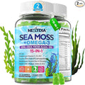 2 Pack Sea Moss Gummies for Men Women, Vegan 15-IN-1 Irish Seamoss Superfood with/Bladderwrack & Burdock Root, Turmeric, Elderberry, Vitamins B12 D3, EPA DHA, Sugar-Free, Support Energy, Brain, Immune