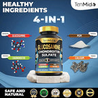 Glucosamine Chondroitin MSM Supplement for Men and Women - 4in1 Formula - Joint & Bone Health Support - 150 Capsules