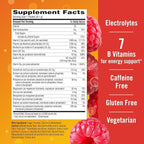 Emergen-C 1000mg Vitamin C Immune Support Powder Raspberry 30CT includes Zinc, Manganese, 7 B Vitamins and Electrolytes for Back to School Essentials