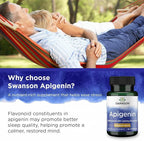 Swanson Apigenin Bioflavonoid Supplement for Adults Seeking Natural Sleep, Relaxation, and Stress Relief Support - 50 mg (90 Vegan Capsules, 3 Pack)