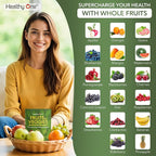 Fruits & Veggies Sugar-Free Gummies - 27 Whole Foods - Equals 3 Servings of Fruits & Vegetables - Improve Energy, Focus & Immune Function - Fiber - Antioxidants - Organic Ingredients - 14 Packets