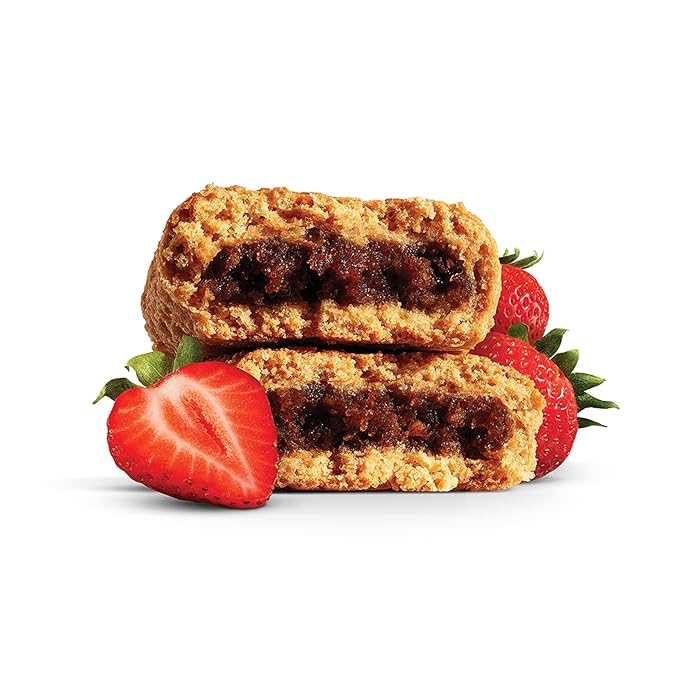 Nature's Bakery Whole Wheat Fig Bars, Strawberry, Real Fruit, Vegan, Non-GMO, Breakfast Bar, 7 boxes with 12 twin packs (84 twin packs)
