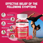 Magnesium Glycinate Gummies - Sugar Free Magnesium Potassium Supplement with Vitamin D, B6, CoQ10 for Calm Mood & Sleep Support - 120 Raspberry Chews
