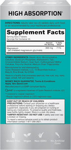 Qunol Magnesium Glycinate 300mg, 100% Glycinate Chelated Magnesium Supplement, 90ct Tablets