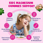 Magnesium Gummies for Kids - Magnesium Glycinate Gummies with Vitamin D3, B6, Potassium & Ashwagandha, Magnesium for Kids & Adults Relaxation, Sleep, Brain & Bone Health - Strawberry 60ct (2 Pack)