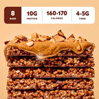 Mezcla Puff-Crispy Plant Based Protein Bars - Variety Pack - Healthy Snacks for Adults & Kids - Granola Bars for School, Travel, & Office Snacks - Gluten Free, Vegan, Non GMO, 10g Protein - 8 Count