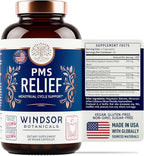 PMS Support Supplement for Women with Chasteberry, Maca Root, Ashwagandha - Period Relief, Bloating Relief for Women, Mood Support, Hormone Balance Herbal Supplements - 30 Day, 60 Vegan Capsules
