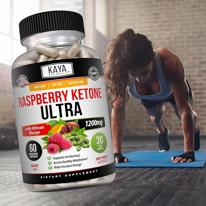 Kaya Naturals Keto Diet Raspberry Ketone - Weight Loss Supplement, Appetite Control, Boost Metabolism - 60 Count