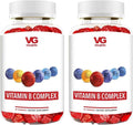 VITA GLOBE B Complex Gummy Vitamins | Vegan Non-GMO Strawberry Chewables with Vitamin C, Niacin, B6, B12 & Biotin | Supports Energy Metabolism, Heart Health & Brain Function | 120 Count (2 Pack)