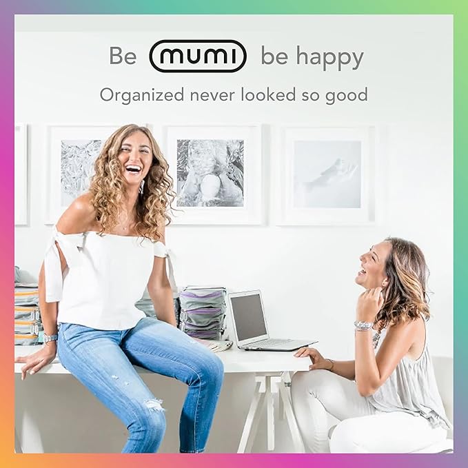 MUMI Mini Zipper Pouch Set – 7 Reusable 3x3” Clear Mesh Zipper Bags with Writable Labels | Small Leak-Proof Small Pouches for Travel, Pill Bag Storage, Purse Organizer, Makeup, Medicine & Crafts