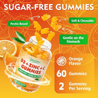 2 Pack Vitamin C + D3 + Zinc Gummies for Adults, Immune Support Supplement with Elderberry, Echinacea & Mullein Leaf - Antioxidant Support, Sugar Free, Orange Flavor, 120 Count
