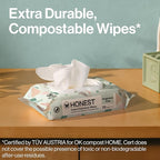 The Honest Company Baby Wipes for Sensitive Skin, Hypoallergenic, Fragrance-Free, Multi-Use, Geo Mood Design, 576 Count (6 Packs of 96)