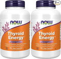 NOW Foods Supplements, Thyroid Energy™, Iodine and Tyrosine Plus Selenium, Zinc and Copper, 180 Veg Capsules (Pack of 2)