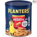 PLANTERS Salted Cocktail Peanuts, Plant-Based Protein, Bold & Savory Party Snacks, Peanut Snack, 16 Oz Jar (Pack of 6)