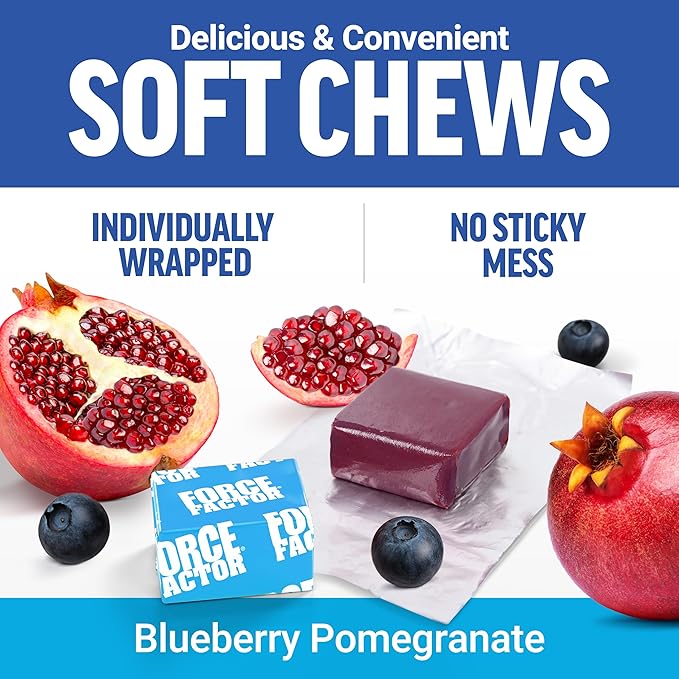 Force Factor Amazing Ashwa Complete Calm Support, KSM-66 Ashwagandha, Like Ashwangandha Gummies to Promote Calm & Relaxation with Magnesium & L-Theanine, Blueberry Pomegranate, 120 Soft Chews, 2-Pack