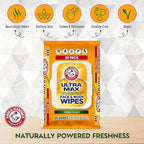 Arm and Hammer Face and Body Wipes for Adults - Deodorant Towelettes 30 Wipes for Men - Shower Sheets for Traveling, Camping, Gym, and Bathing - Alcohol-Free Face Sheets (Cool Water)