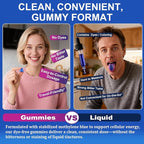 LILICARE Methylene Blue Gummies 7mg Per Serving for Humans | Upgraded Antioxidant & Brain Booster Supplement for Cognitive Function, Energy, Cellular & Mitochondrial Health | Pure, Vegan, 60 Counts