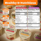 Healspot High Protein Instant Ramen Variety Pack (6 Cups) - 32g Plant-Based Protein, Non-Fried, Low Carb, Keto & Vegan Friendly (Smoky-Beef/Classic-Pork)