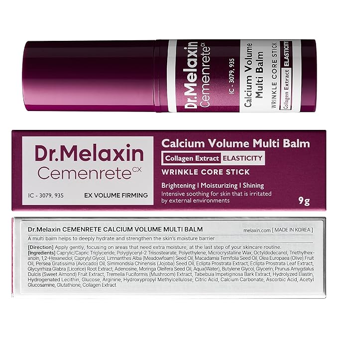 Dr.Melaxin Calcium Multi Balm 9g All In One Wrinkles Calcium Volume Multi Balm Stick Collagen Wrinkles Face Eye treatment Balm calcium stick for face Korean Skin Care