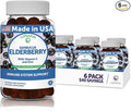 Lunakai Sambucus Elderberry Gummies with Zinc & Vitamin C for Adults & Kids - 100mg Black Elderberry Vitamins Immune Support Supplement - Vegan, Non-GMO, No Corn Syrup - 6 Pack