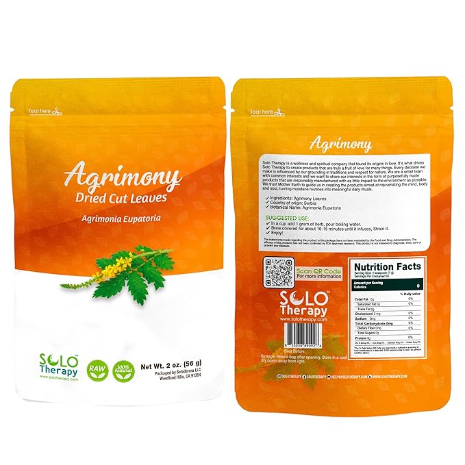 Agrimony Herb Cut and Sifted - 56 grams - Tea - Witchcraft - Herbal Tea - Resealable Bag - 56 grams - Premium Quality (Agrimony Herb)