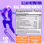 SAM+LEO Vitamin B Complex Gummies with Biotin for Kids & Teens - Caffeine-Free Focus & Energy Support Supplement Gummies | Vegan & Gluten Free Supplement - Strawberry Flavor (60 Count)