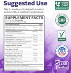 Adrenal Support & Cortisol Manager (Non-GMO) Powerful Adrenal Health with L-Tyrosine & Ashwagandha - Maintain Balanced Cortisol Levels & Stress Relief - Fatigue Supplement - 120 Capsules