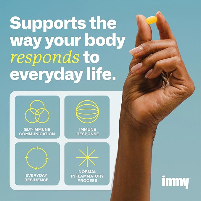 IMMY Immune Supplement for Mood Support and Gut Health, 90 ct. - Supports Joint Relief, Focus & Mood Support, Natural Calming Aid