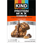KIND Protein MAX Crispy Chocolate Peanut Butter Snack Bars, 20g of Protein, Keto Friendly, 1g of Sugar Per Bar, Gluten Free, 12 Count Box