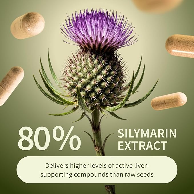 Snap Supplements Liver Health & Detox - Milk Thistle Supplement Supports Healthy Liver and Digestive Health, 60 Vegetarian Capsules (1 Month Supply)