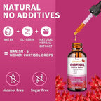 Cortisol Supplements for Women Liquid Drops, Natural Herbal Extract Complex for Women, Maintain Healthy Cortisol Levels - 90 Day Vegan Supply