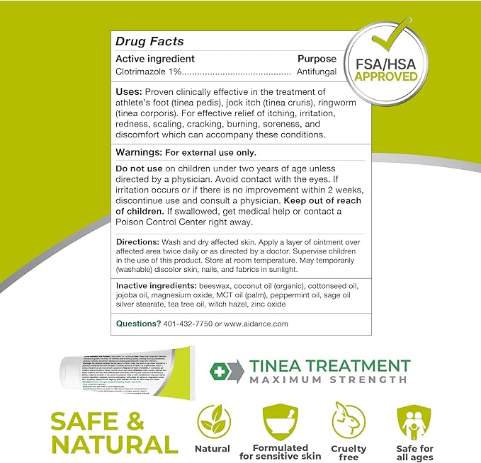 terrasil Tinea Versicolor Treatment Cream + Tinea Soap 2-Product Kit Made in the USA, Clinically Proven 1% Clotrimazole. Antifungal Treats Most Ringworm & Fungal Infections. (.5oz Tube + 75g soap)