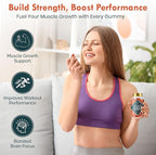 Creatine Monohydrate with L-Carnitine, Beta-Alanine, BCAAs - Enhance Performance and Recovery with Creatine Gummies and Pre Workout for Fitness and Atheletes - 5000mg Per Serving