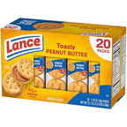 Lance Sandwich Crackers, Toasty Peanut Butter, 20 Individually Wrapped Packs, 6 Sandwiches Each