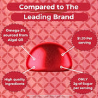 Omega-3 Gummies with 500mg of Omega-3 per Serving, Made from Algae, Natural Orange Flavor & Other Natural Flavors (60ct)