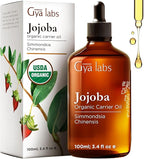 Gya Labs Organic Evening Primrose Oil for Dry Skin & Jojoba Oil for Hair Set - Aromatherapy Grade Essential Oils Set - 2x3.4 fl oz