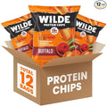 WILDE Chips, High Protein Snacks for Adults, Keto Chips, Gluten Free, Low Carb Snack Box Made with Real Ingredients, Buffalo Style