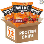 WILDE Chips, High Protein Snacks for Adults, Keto Chips, Gluten Free, Low Carb Snack Box Made with Real Ingredients, Buffalo Style