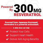 Force Factor Resveratrol Longevity & Anti-Aging, Trans-Resveratrol with Grape Seed Extract, Quercetin & Vitamin C, Anti-Aging Supplement for Cellular Health & Heart Health, Mixed Berry, 60 Soft Chews
