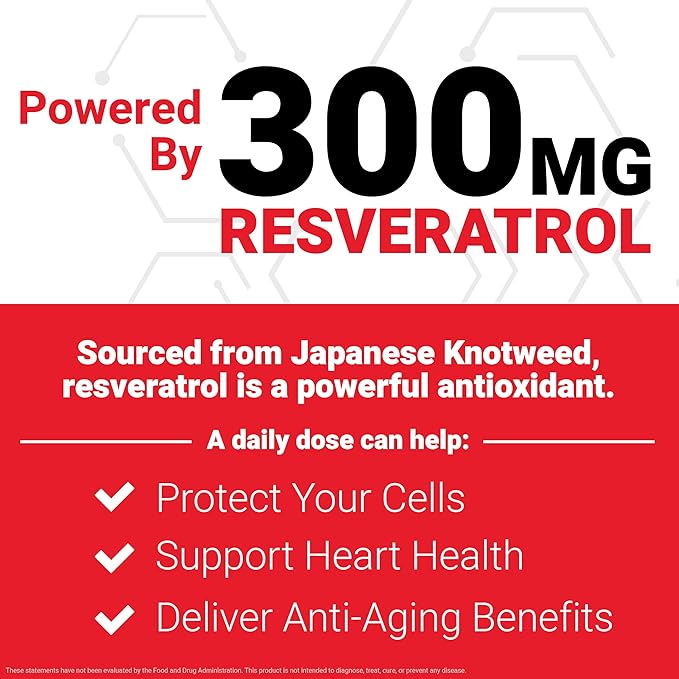 Force Factor Resveratrol Longevity & Anti-Aging, Trans-Resveratrol with Grape Seed Extract, Quercetin & Vitamin C, Anti-Aging Supplement for Cellular Health & Heart Health, Mixed Berry, 60 Soft Chews