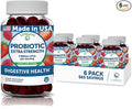 Lunakai USA Made Probiotic Gummies - 5 Billion CFUs, Vegan, Non-GMO, Gluten-Free - Digestive & Immune Support for Women & Men - 6 Pack