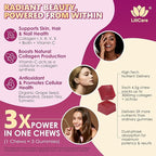 Collagen Gummies + Biotin Soft Chews 3000mg for Women & Men, Ultra Hydrolyzed Collagen Peptides Boosting Type I,II,III,V,X, Vitamin C, E, Anti-Aging Formula for Hair, Skin & Nails, Digestion,Bone,60Ct