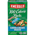 Emerald Nuts Unsalted Almonds and Walnuts 7 Ct (1-Pack), 100-Calorie Individual Packs of Nut Blend, Kosher Certified, Non-GMO, Contains No Artificial Preservatives, Flavors or Synthetic Colors