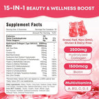 2 Pack Sugar Free Collagen Gummies for Women & Men | Hydrolyzed Collagen Peptides for Hair Skin & Nails | MultiCollagen Protein Type I II III V X with Biotin & Vitamin C | Strawberry Flavor, 120 Count