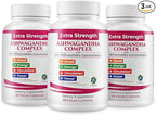 1 Body Ashwagandha Complex Supplement, Focus and Energy Support, 180 Vegan Capsules