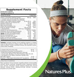 NaturesPlus Hema-Plex Iron - 60 Fast-Acting Capsules - 85 mg Chelated Iron + Vitamin C & Bioflavonoids for Healthy Red Blood Cells - Vegan, Gluten Free - 30 Servings