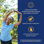 Puritan's Pride Premium Resveratrol Youth Guard™ 100mg, Dietary Supplement for Immune System, Antioxidant, Sugar Metabolism, Blood Flow, and Vascular Function Support, 120 Rapid Release Softgels
